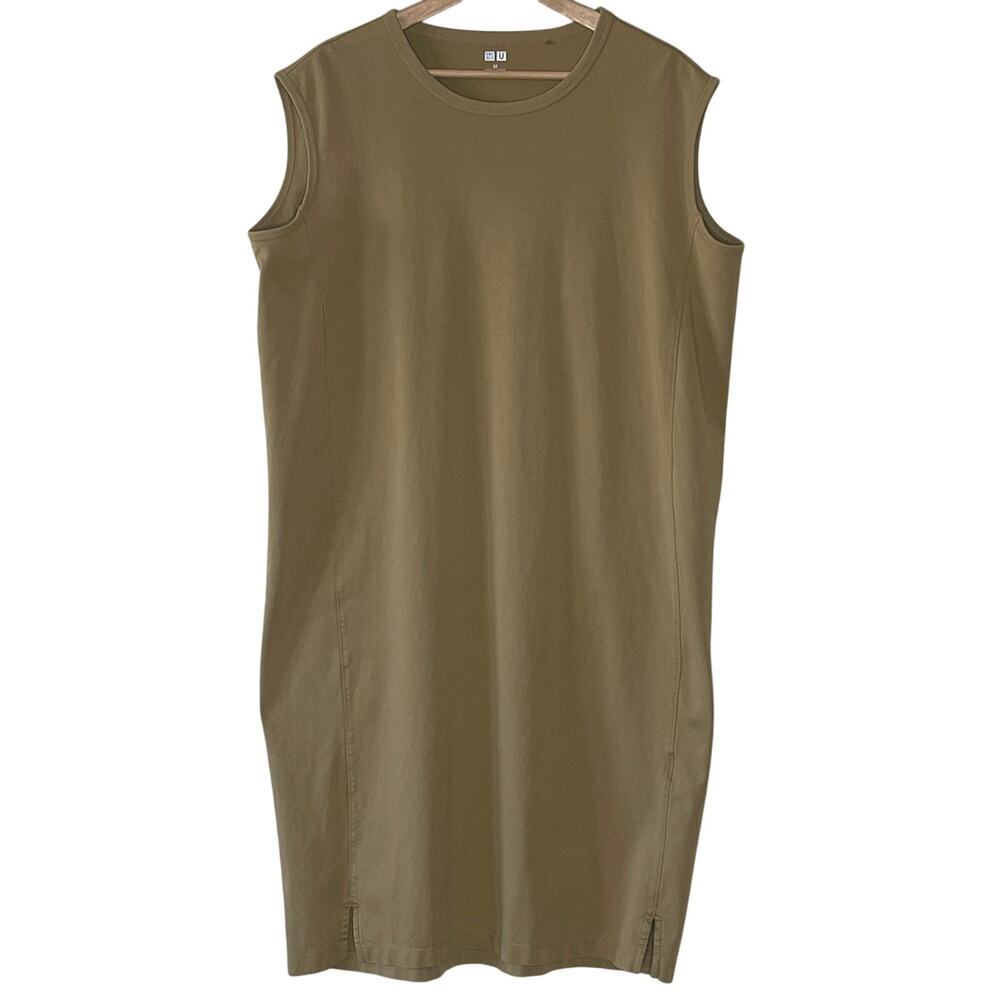 Uniqlo U Dress‎ Medium Sleeveless Tan  Jersey Short Basic Minimalist